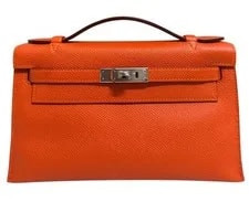 Hermès — Hermes Kelly Pochette Feu Palladium Hardware — Handbag — resale
