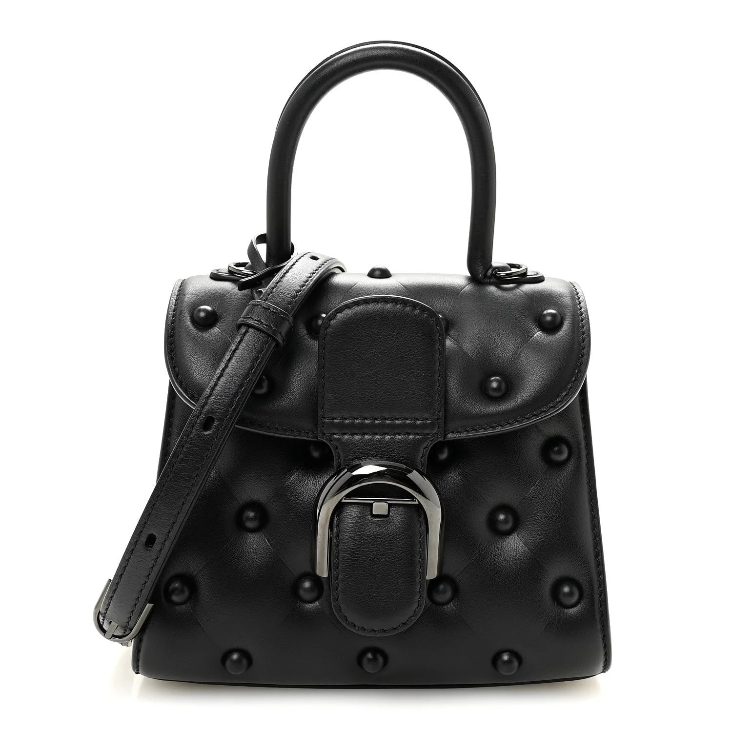 Delvaux — Grained Rodeo Mini Brillant Satchel — Handbag — resale