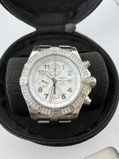 Breitling β Breitling Super Avenger 48MM Factory Diamond Bezel White Dial A13370 β Watch β resale