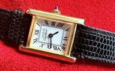 Cartier — 1970's Cartier Tank Roman Original Dial Manual Wind 18K Gold Plated Swiss — Watch — resale