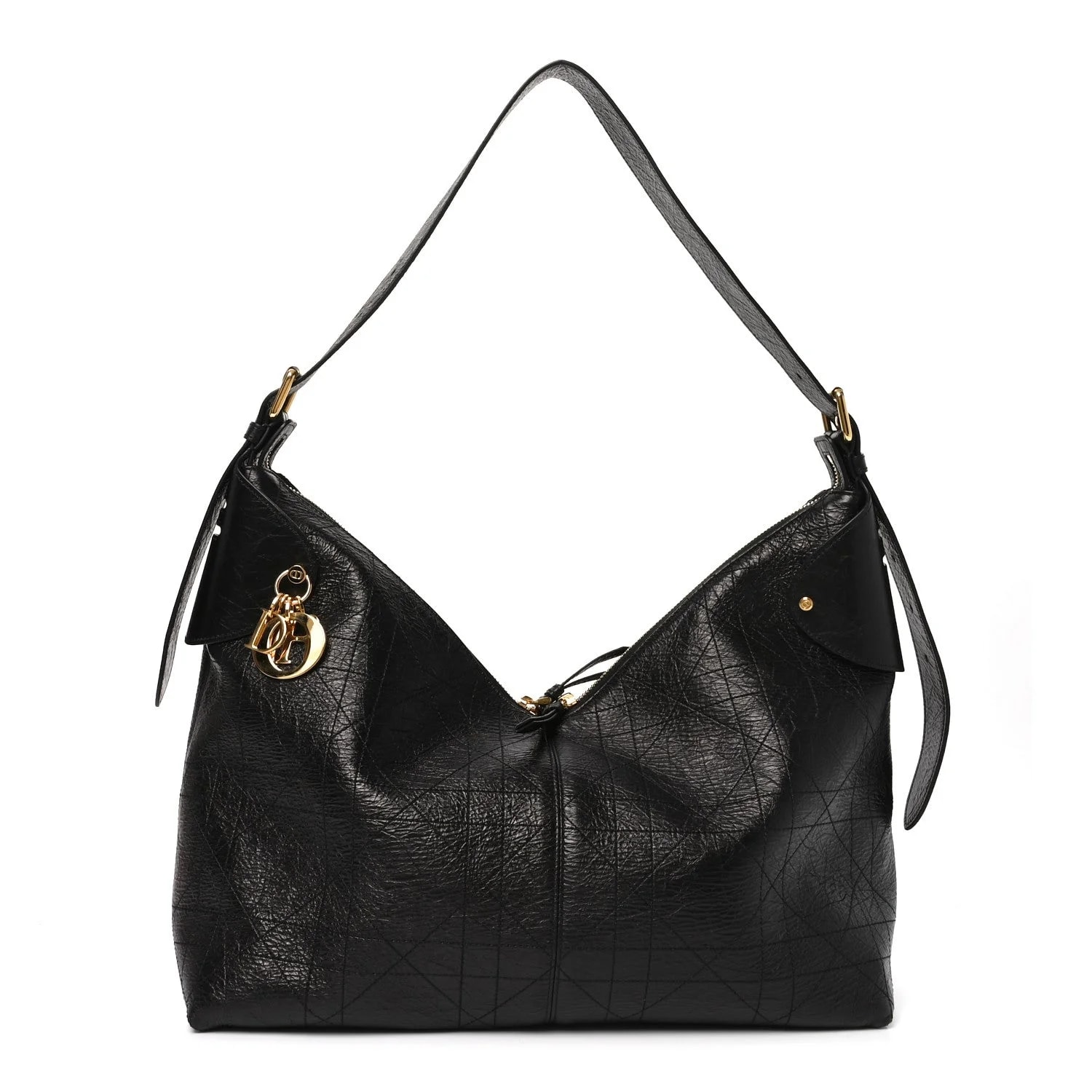 Dior — Crinkled Macrocannage Large Voyage — Handbag — resale