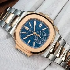 Patek Philippe — Patek Philippe Nautilus Rose Gold Stainless Steel Blue Dial 5980/1AR — Watch — resale