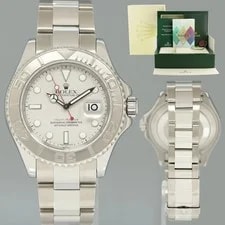 Rolex — 2007 Papers Rolex 40mm Yacht-Master 16622 Steel Platinum Bezel Oyster — Watch — resale