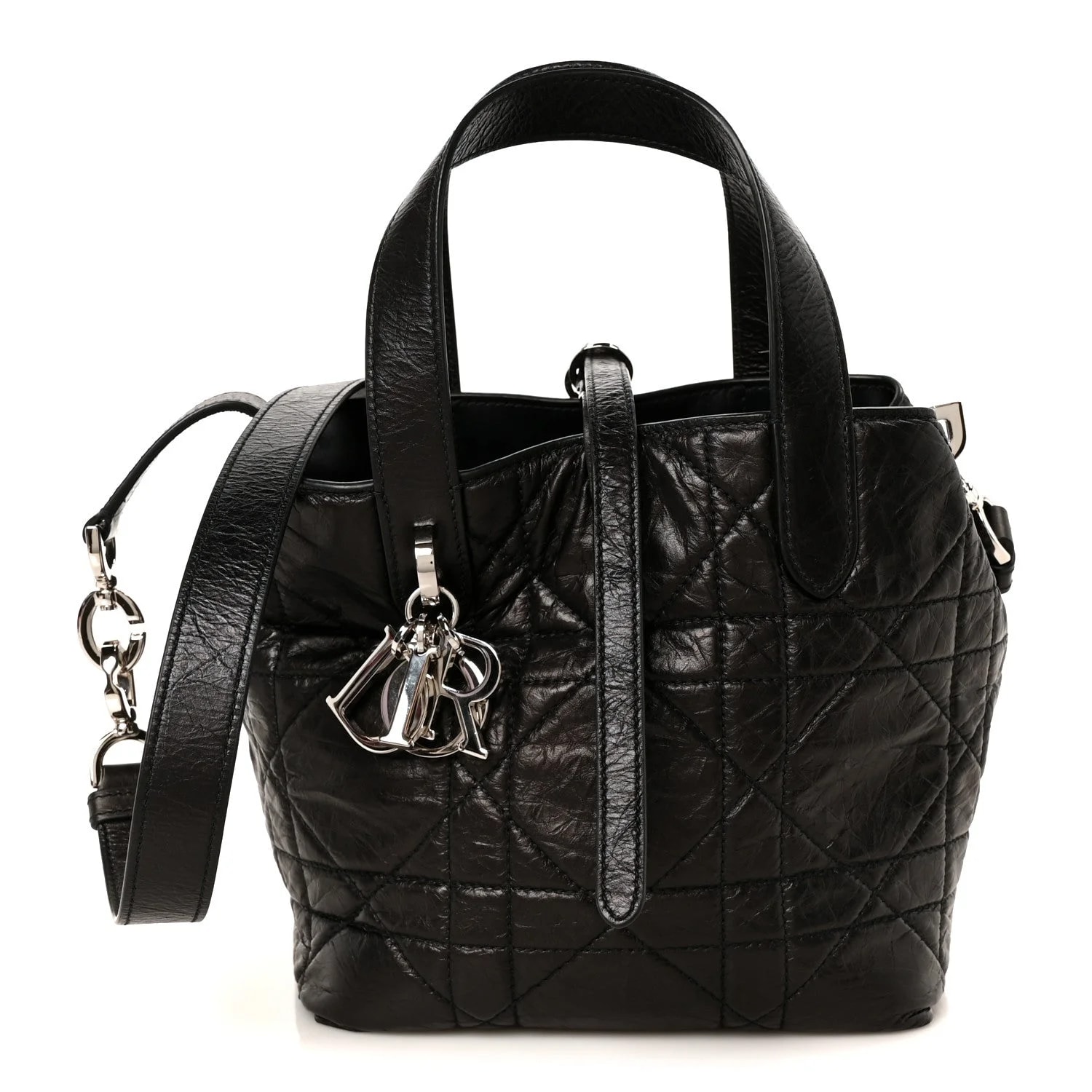 Dior — Crinkled Macrocannage Small Toujours Vertical — Handbag — resale