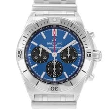 Breitling — Breitling Chronomat B01 42 AB0134 Blue Steel Chronograph Box and Card — Watch — resale