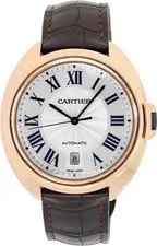 Cartier — Cartier Cle in 18k Rose Gold on A Leather Strap — Watch — resale