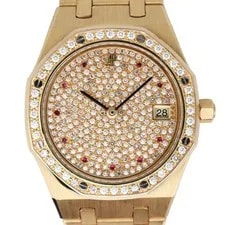 Audemars Piguet — 1980s Audemars Piguet 14813BA Royal Oak 36mm 18K Yellow Gold Diamond Ruby — Watch — resale