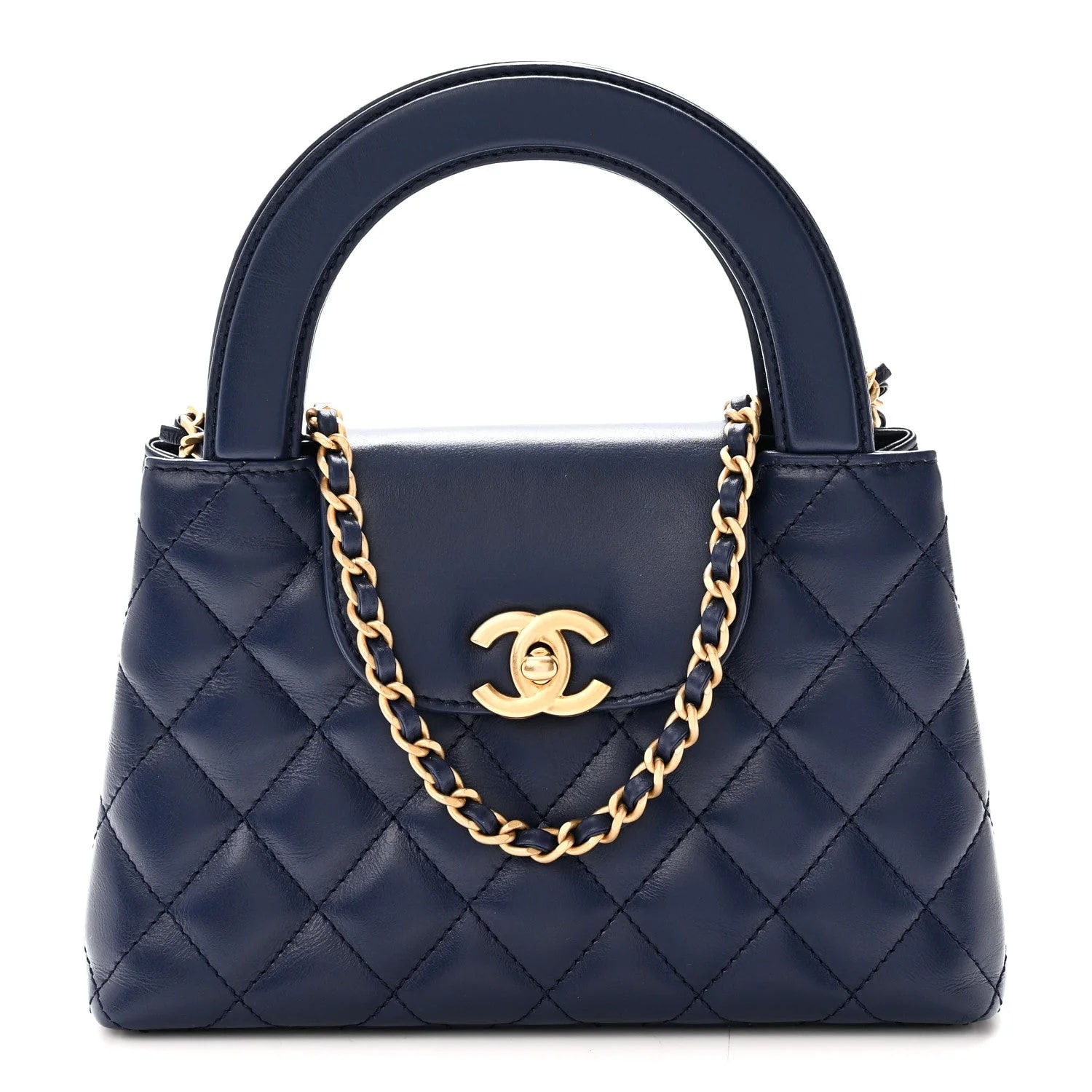 Chanel — Shiny Aged Kelly Shopper Dark — Handbag — resale
