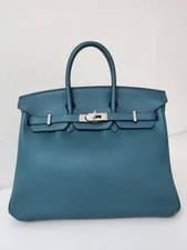 Hermès — Hermès Birkin 25 Colvert PHW Palladium Stamp X — Handbag — resale