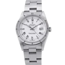 Rolex — Rolex Oyster Perpetual Date 34mm Stainless Steel White Dial 15210 — Watch — resale