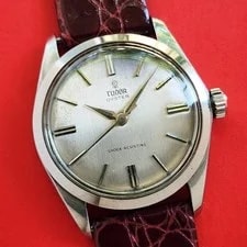 Tudor — Tudor Oyster 1958 Small Rose Dial Sword Hands 7934 Patina — Watch — resale