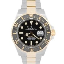Rolex — Rolex Sea-Dweller 43mm Black Two-Tone 18K Yellow Gold Steel Ceramic 126603 — Watch — resale