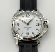 Panerai — Panerai Luminor Base Logo PAM00630 White Dial Full Set 2017 Serviced 44mm — Watch — resale