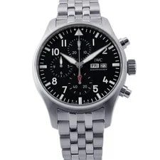 IWC — IWC Pilot's Chronograph 43 43mm Stainless Steel Black Dial IW378002 — Watch — resale