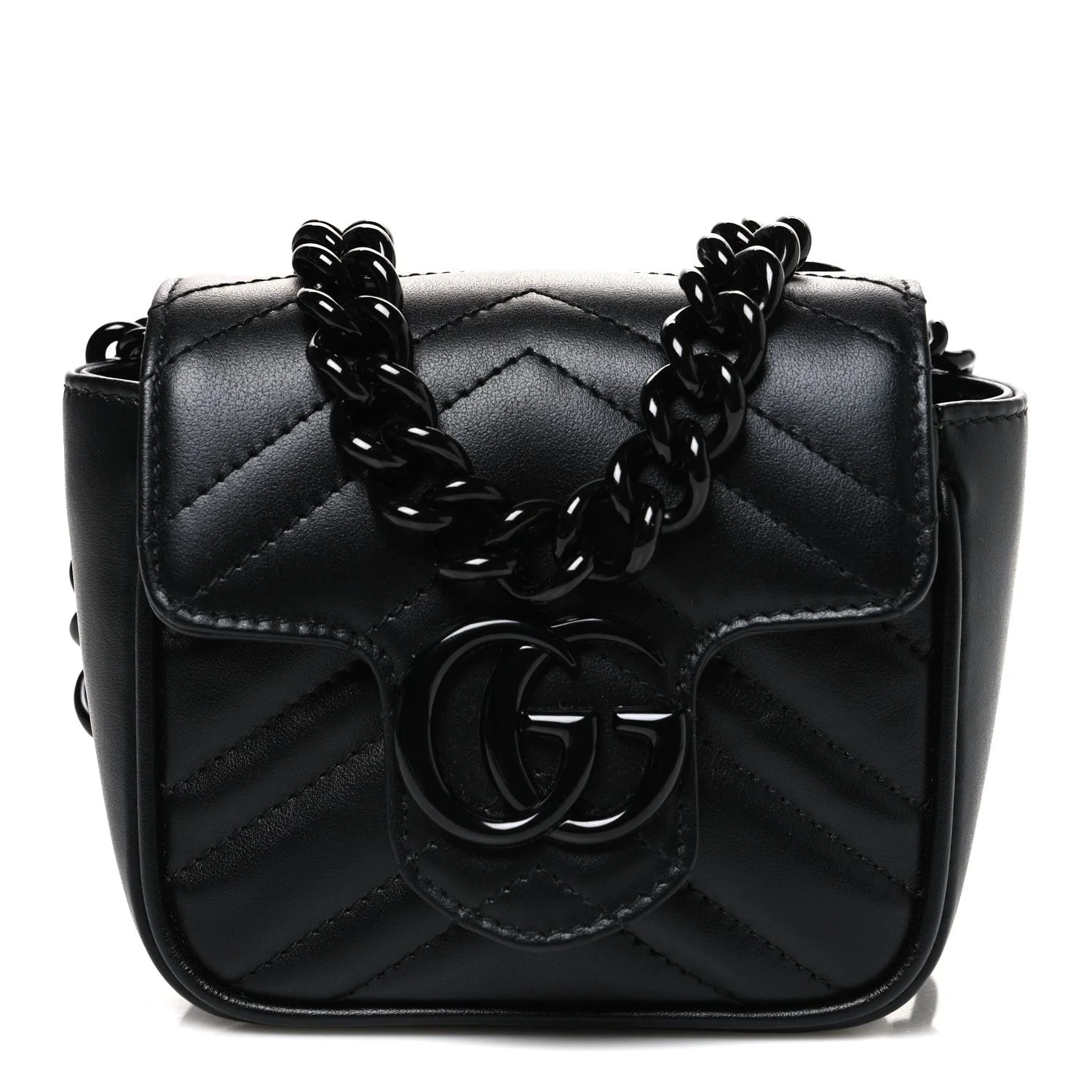 Gucci — Matelasse Monochrome GG Marmont Chain Mini Belt — Handbag — resale