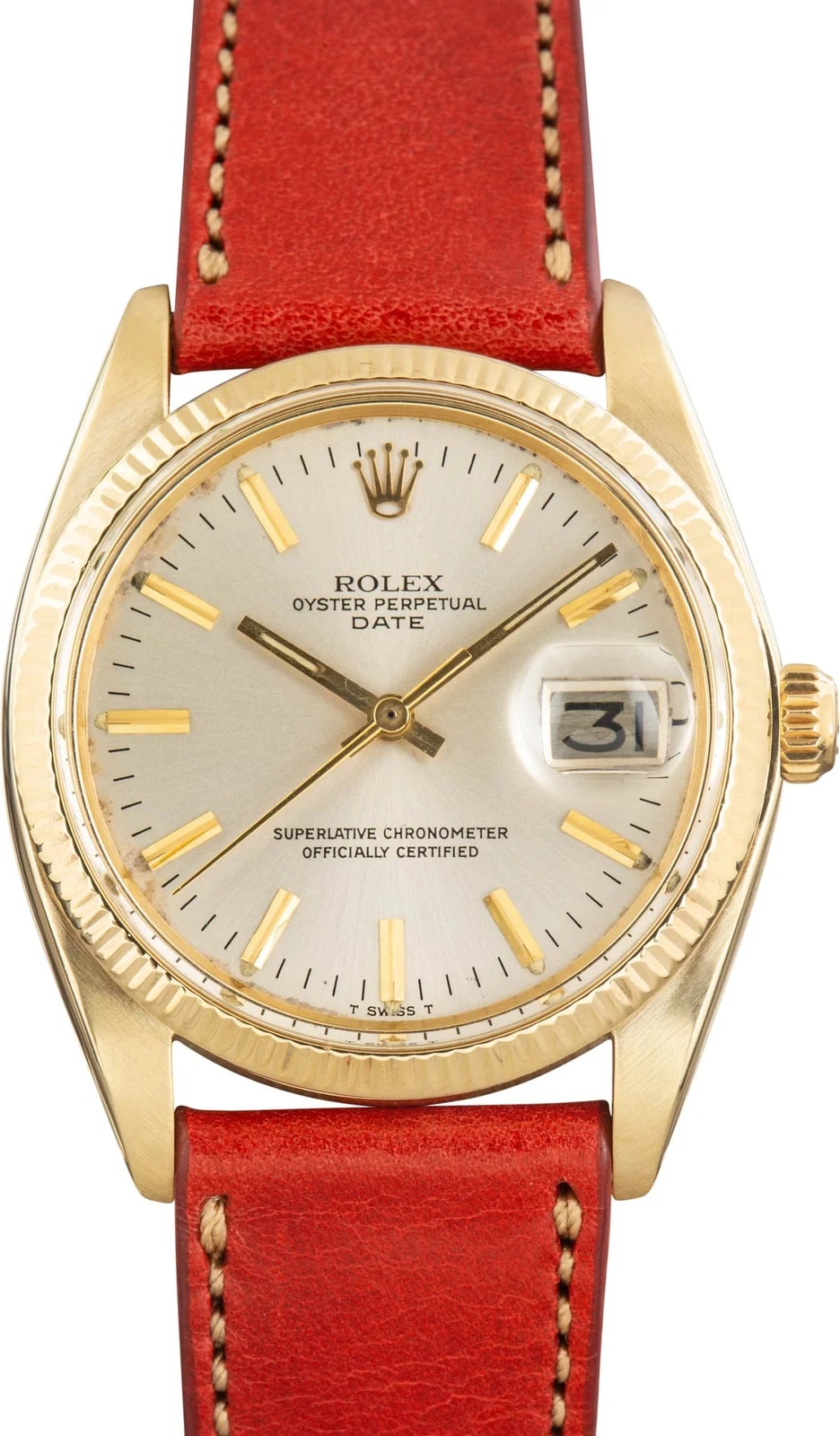 Rolex Date Yellow Gold 1503 Silver Dial