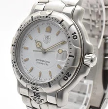 Tag Heuer — New Battery! TAG Heuer 6000 WH1111 White Dial 38mm Silver Quartz — Watch — resale