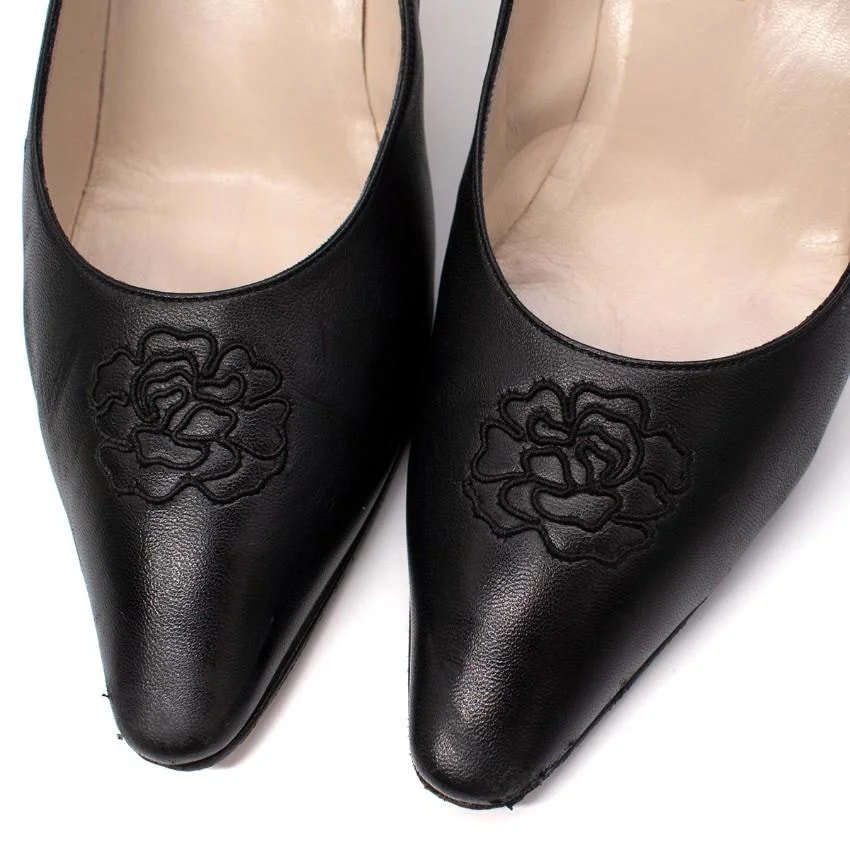 Chanel — Chanel Camellia Embroidered — Designer Shoe — resale