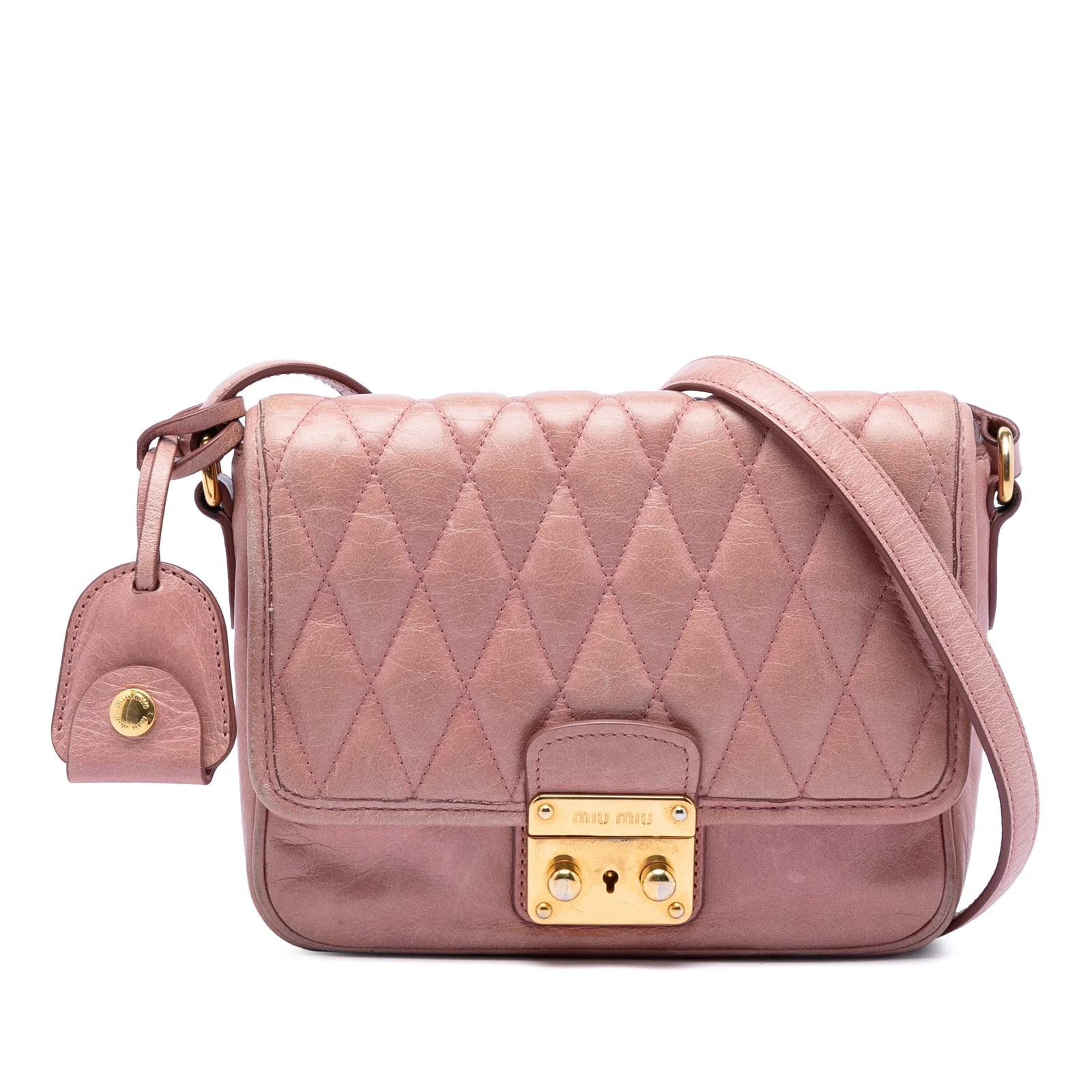 Miu Miu — Vitello Shine Trapu Crossbody — Handbag — resale
