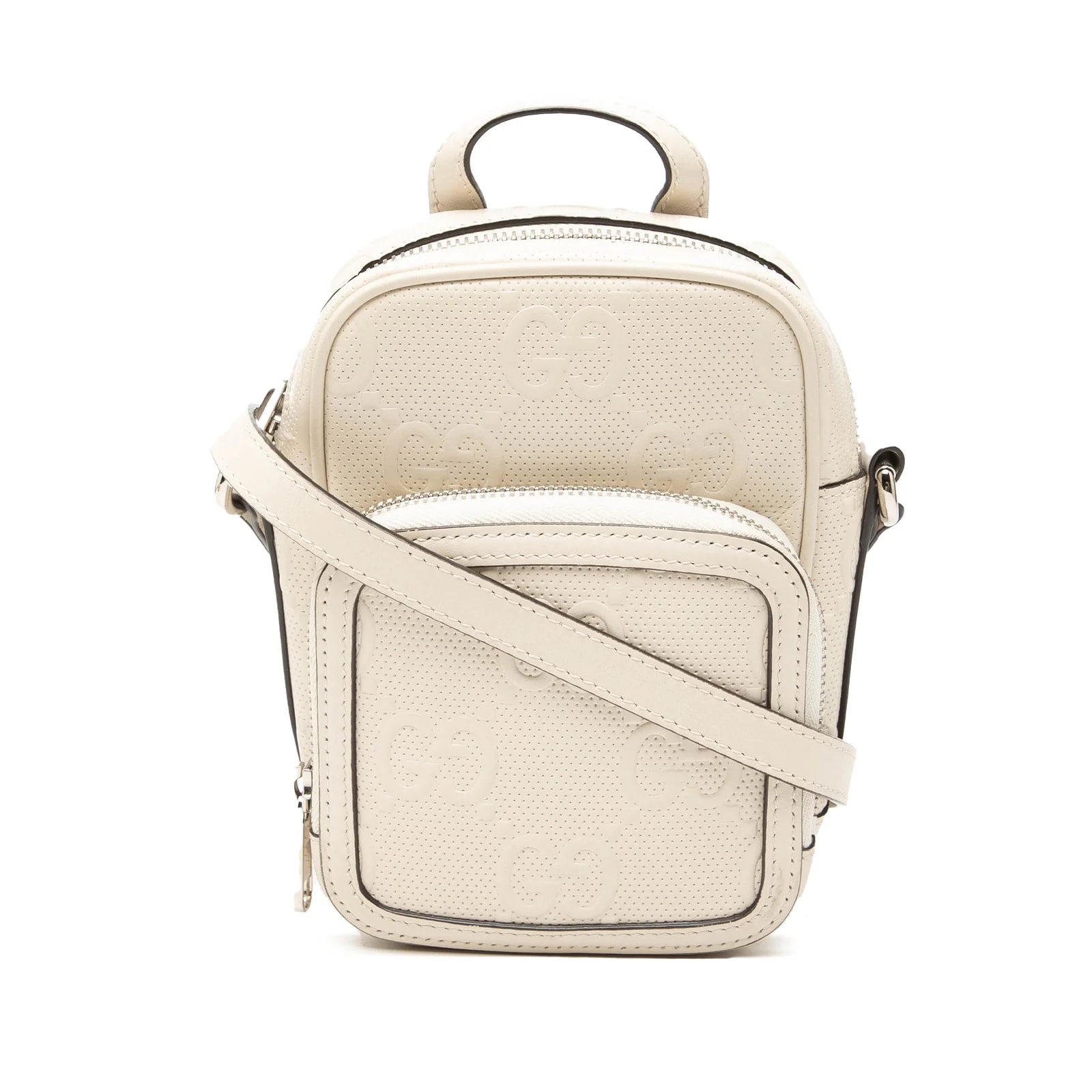 Gucci — Mini GG Embossed Perforated Satchel — Handbag — resale