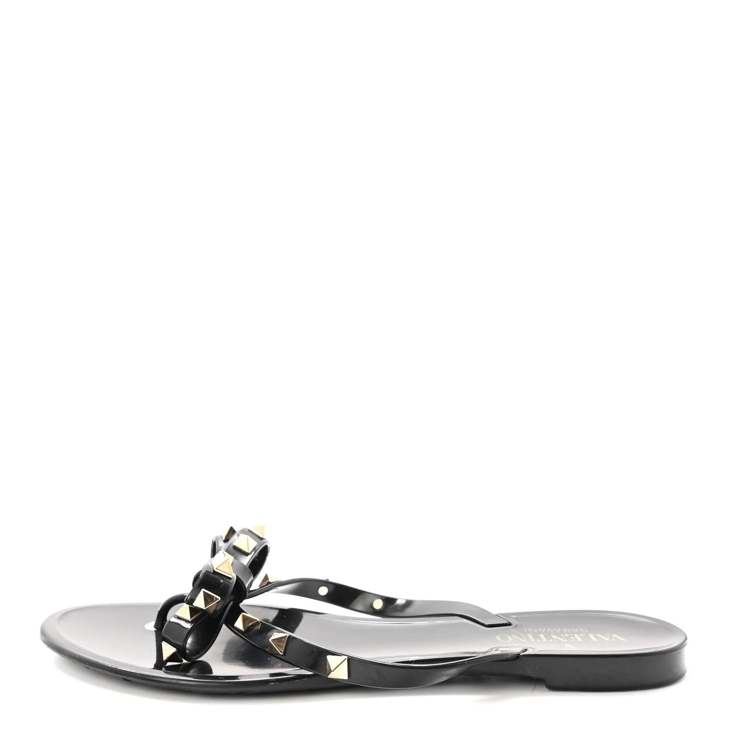 Valentino Garavani — Jelly Rockstud Bow Thong 39 — Designer Shoe — resale