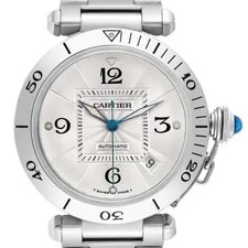 Cartier — Cartier Pasha 38 Steel Silver Dial W31059H3 — Watch — resale