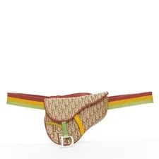 Dior — Christian Dior John Galliano 2004 Rasta Trotter Monogram Belt — Handbag — resale