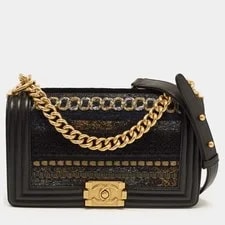 Chanel — Chanel Boy Medium Metallic and Flap — Handbag — resale