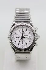 2001 Breitling Chronomat A20048 Stainless Steel White Dial