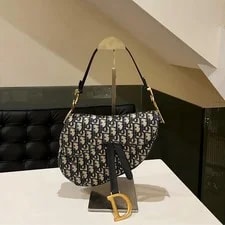 Dior — Dior Saddle Monogram Embroidered and - Excellent #DZO38C — Handbag — resale