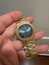 Patek Philippe — Patek Philippe Nautilus 3800/1 18K YG 1983 Complete Blue Dial Auto 37mm — Watch — resale