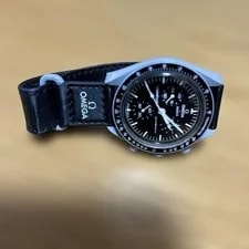 Omega — Omega Speedmaster Black Dial Analog Leather Band — Watch — resale