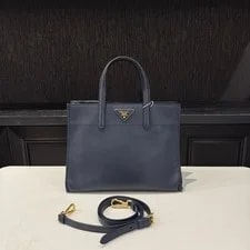 Prada — Auth Prada Structured With Triangle Logo — Handbag — resale