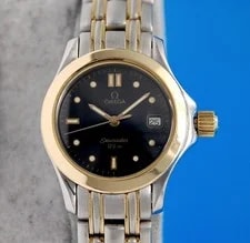 Omega — Omega Seamaster 18K Gold & SS - Black Dial - 2381.50 — Watch — resale