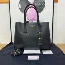 Prada — Prada Double Top Handle Crossbody Auth — Handbag — resale