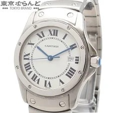 Cartier — Cartier Santos Ronde MM Cougar W20027K1 Stainless Steel Quartz Japan A0617 — Watch — resale