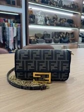 Fendi — Fendi Baguette Mini Monogram Underarm Top Handle Crossbody — Handbag — resale