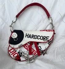 Dior — Unused Dior Pierced Hardcore Saddle S/S 2004 John Galliano Archive Y2K — Handbag — resale