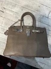 Hermès — Hermès Pebbled Satchel Top Handle Turn Lock W/ Lock & Clochette — Handbag — resale