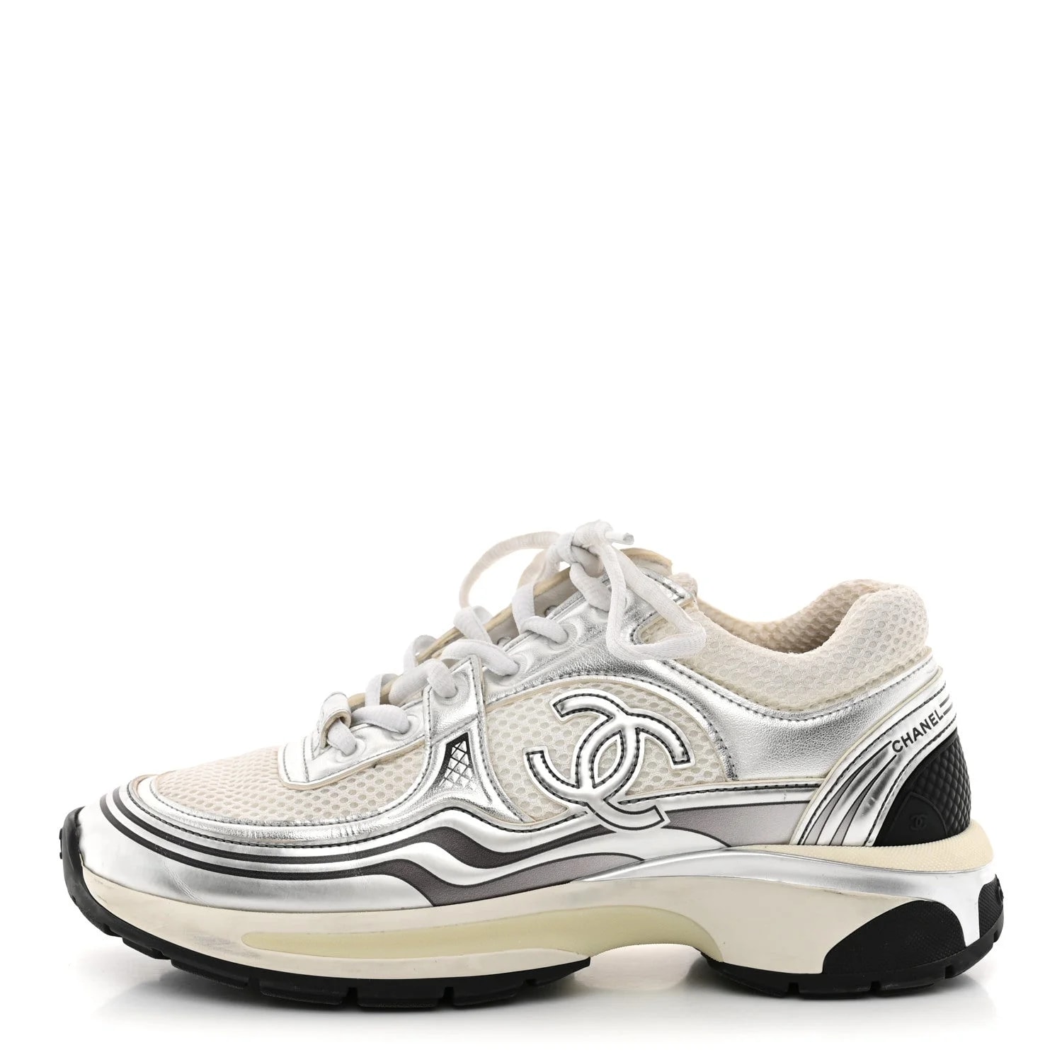 Chanel — Fabric Laminated Stretch CC 36.5 — Sneaker — resale