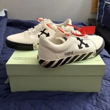 Off-White — Off-White Vulc Low Top Lace Up / Striped Limited — Sneaker — resale