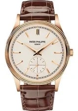 Patek Philippe — Patek Philippe Calatrava Manually Wound Silver Grained Dial Strap 6119R-001 — Watch — resale