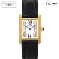 Cartier — Cartier Must Tank SM Vermeil W1006354 White SV925 Quar — Watch — resale