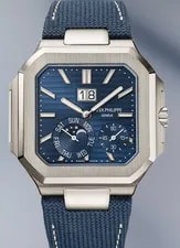 Patek Philippe — Patek Philippe 5822P-001 Cubitus Platinum Moonphase With Blue Dial Skeleton Back — Watch — resale