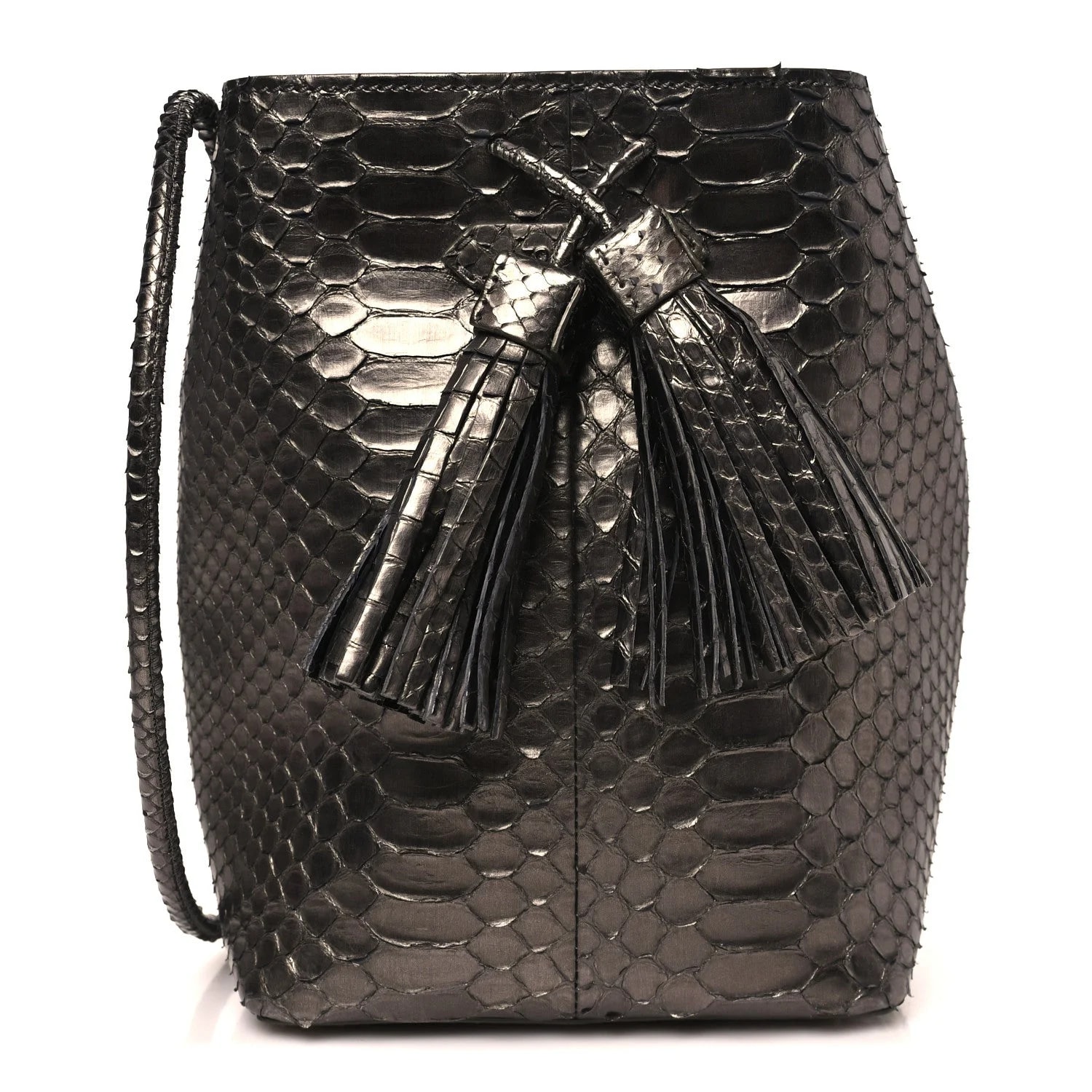 Tom Ford — Metallic Small Double Tassel Bucket — Handbag — resale