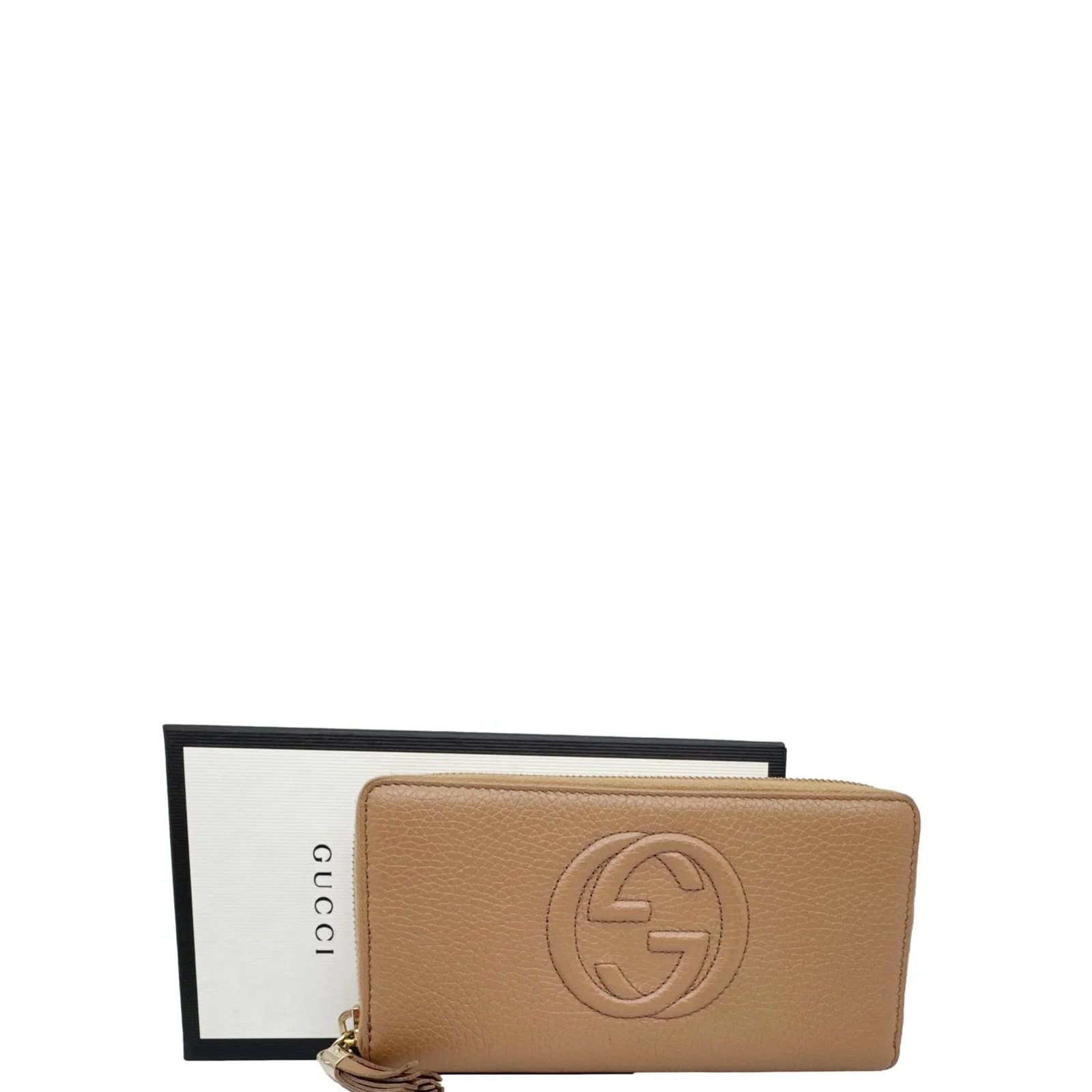 Gucci — Gucci Pebbled Soho Zip Around Wallet — Handbag — resale