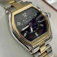 Cartier — Cartier Roadster Large Black Roulette Dial Yellow Gold Stainless Ref: W62031Y4 — Watch — resale
