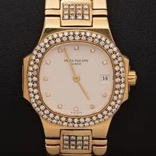 Patek Philippe — Patek Philippe Nautilus 4700/055J 27mm 18K Gold Cream Diamond Dial — Watch — resale