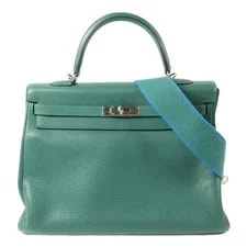 Hermès — Hermes PHW Kelly 35 2way Malachite — Handbag — resale