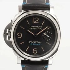Panerai — Panerai Luminor Left Hand 8 Days Acciaio PAM00796 SS & Leather Stem-winder Bl — Watch — resale